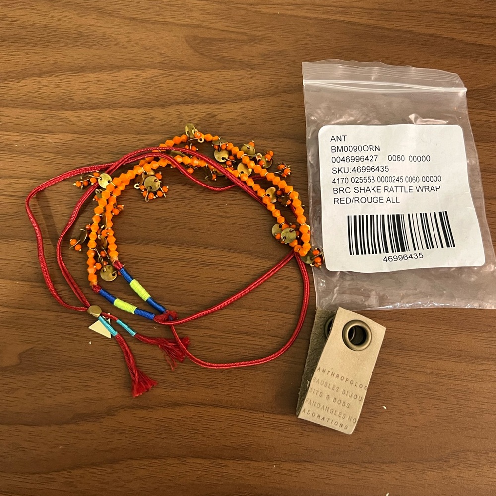 NEW WITH TAGS.  Wrap, bohemian rope bracelet.